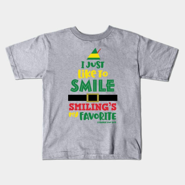 I Just Like to Smile, Buddy the Elf © GraphicLoveShop Kids T-Shirt by GraphicLoveShop